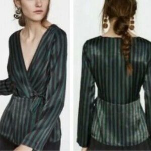 Zara Wrap Blouse Size Small
